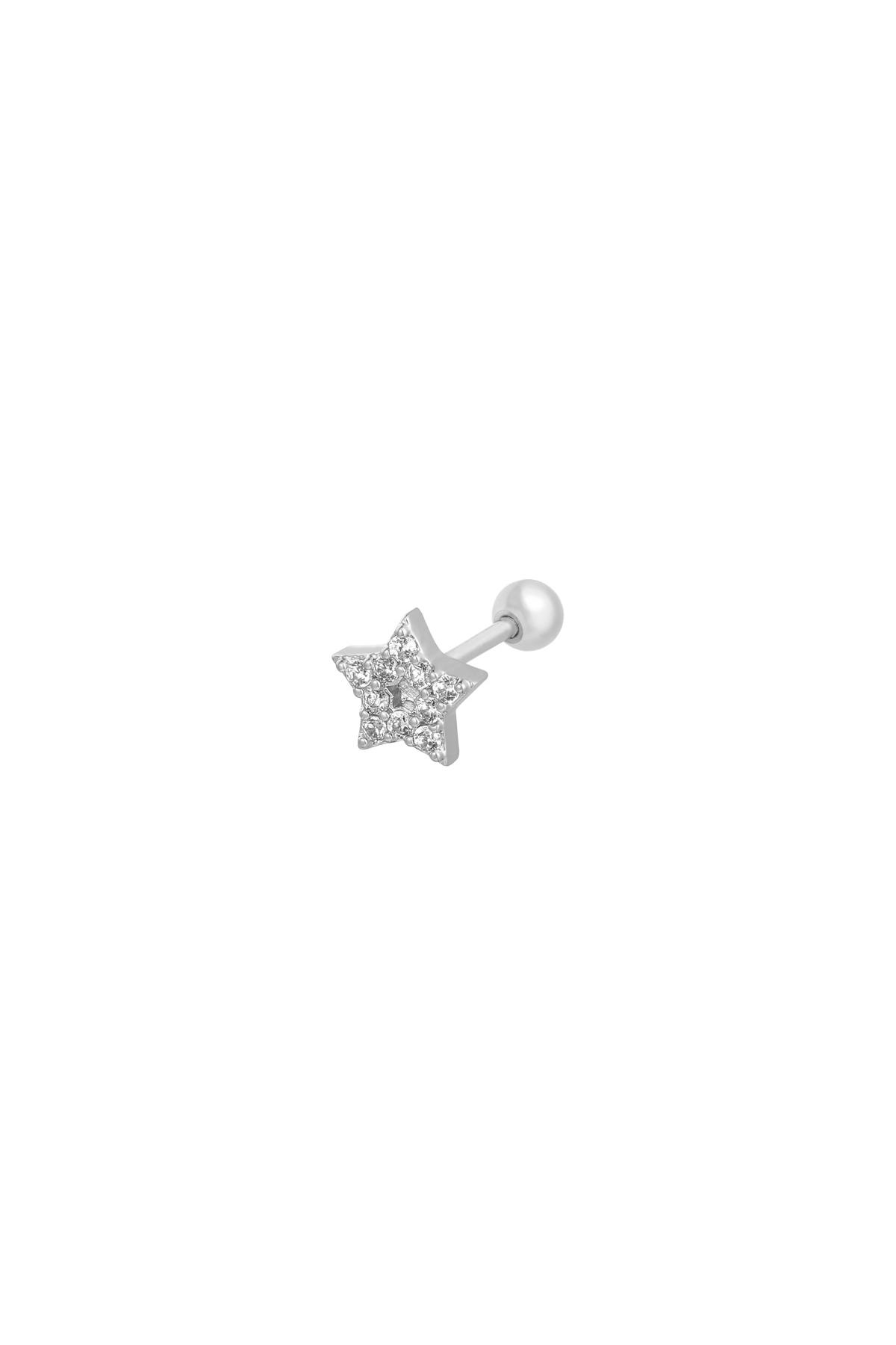 Piercing Star Argenté Cuivré,Acier inoxydable h5 